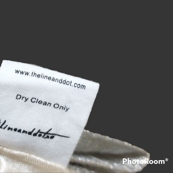 Anthropologie / Line + Dot Silver Wrap Dress, size M - Picture 6 of 8